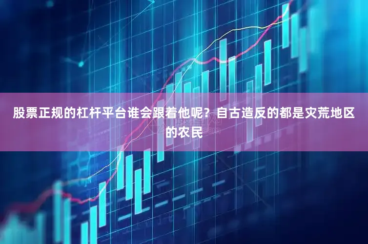 股票正规的杠杆平台谁会跟着他呢？自古造反的都是灾荒地区的农民